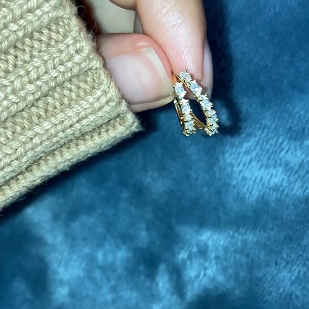 White studded hoops